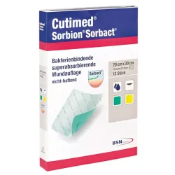 Cutimed Sorbion Sorbact BSN 30 cm x 20 cm | 4 x 12 Stück